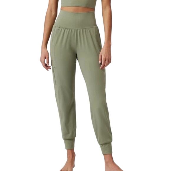 Athleta Pants - Athleta Salutation Cargo Jogger Pants Women's XS Olive Green Athleisure Pilates